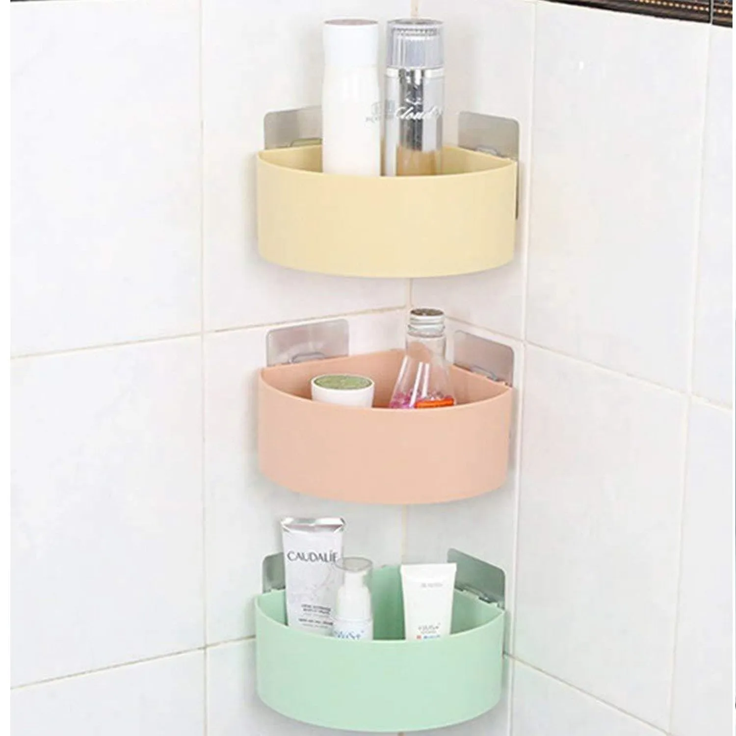 1099L Plastic Multipurpose Kitchen Bathroom Shelf Wall Holder Storage Rack (Loose Pack)