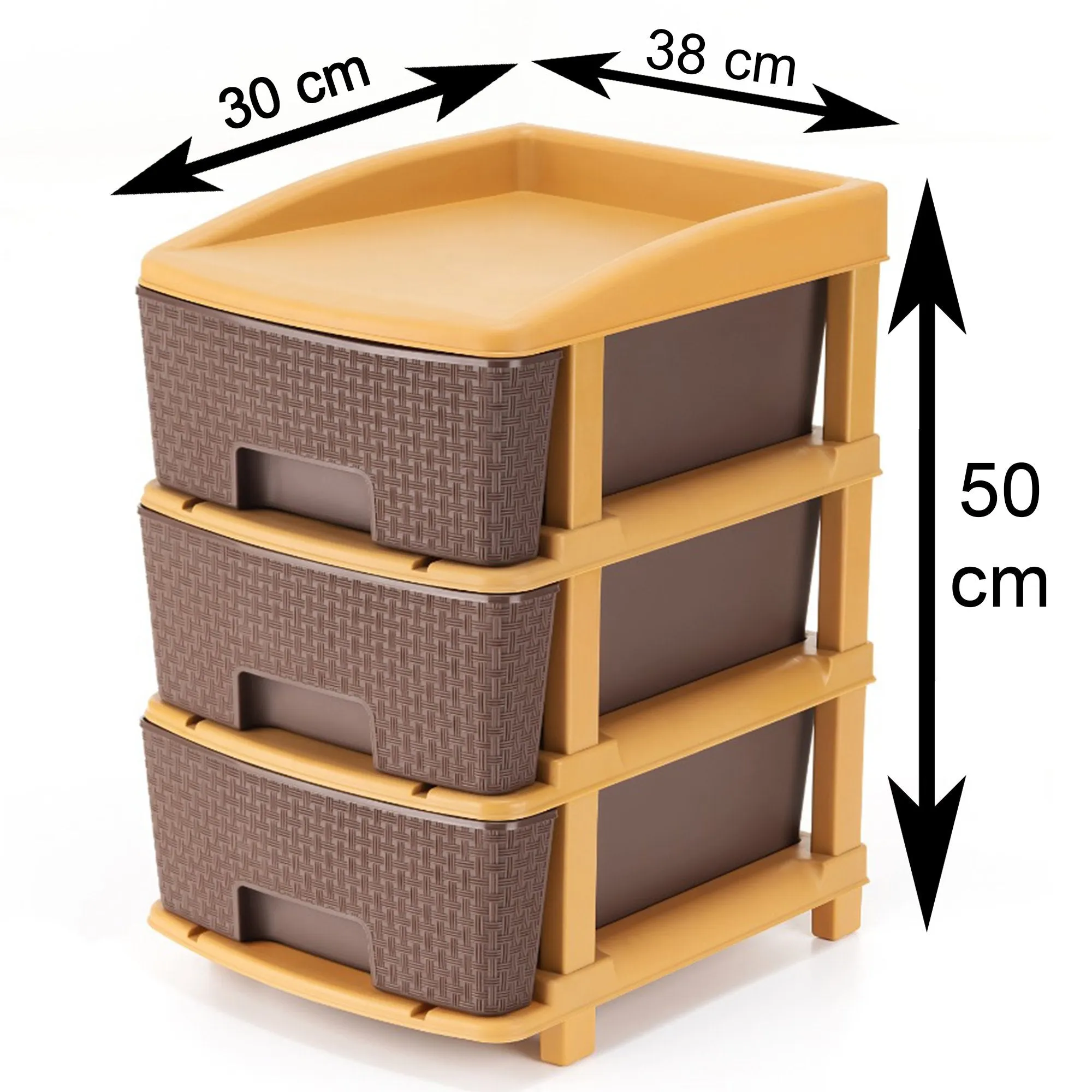 1181 Plastic Modular Drawer 3 Tier Organisers