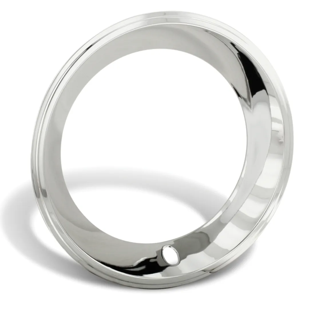 1970-1981 Chevrolet Camaro 14" Deep Dish Triple Chrome Plated Stainless Trim Ring Set 2.5" Wide - With Stepped Edge GM