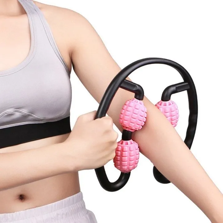 4 Wheels Leg Neck Arm Muscle Relax Massage Roller