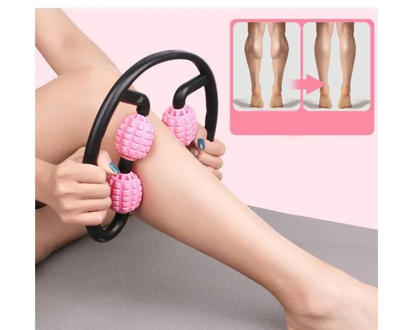 4 Wheels Leg Neck Arm Muscle Relax Massage Roller