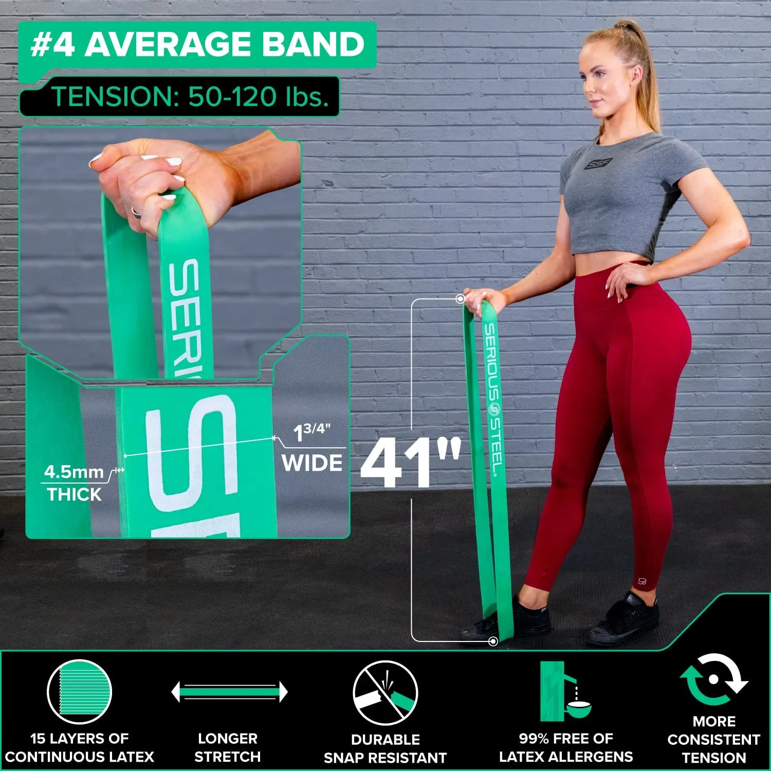 41" Heavy Resistance Band (60-150 lbs)