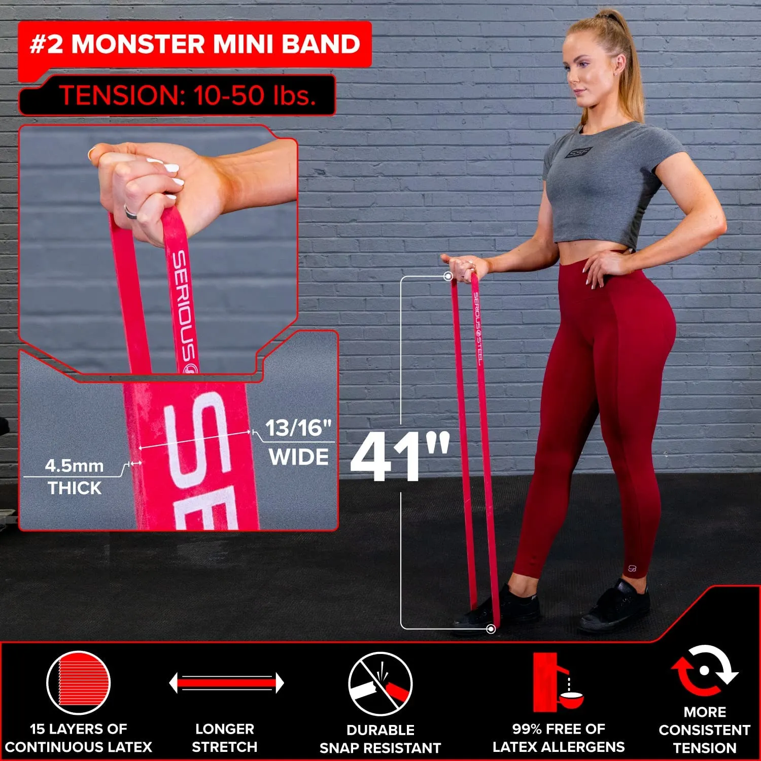 41" Heavy Resistance Band (60-150 lbs)