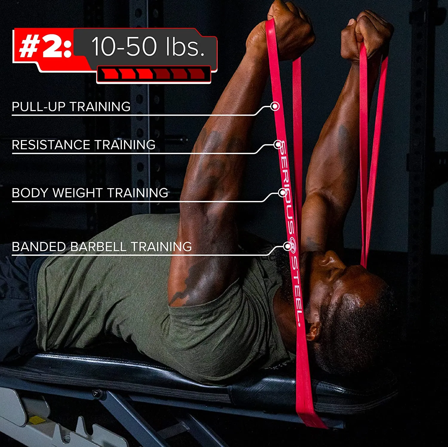 41" X-Heavy Resistance Band (80-200 lbs)