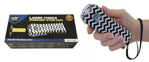 6) Streetwise Black and White Ladies Choice Stun Gun Bundle