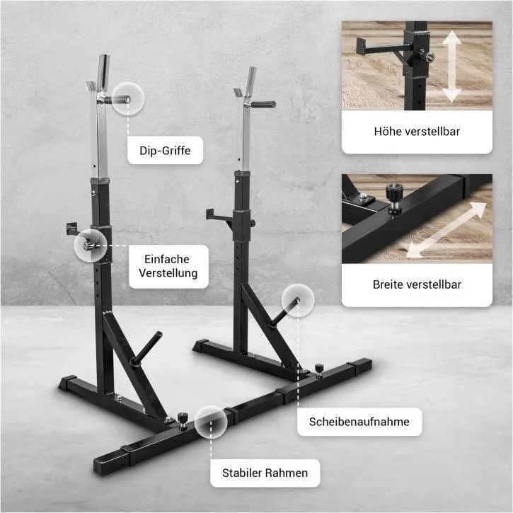 Adjustable Squat & Barbell Rack