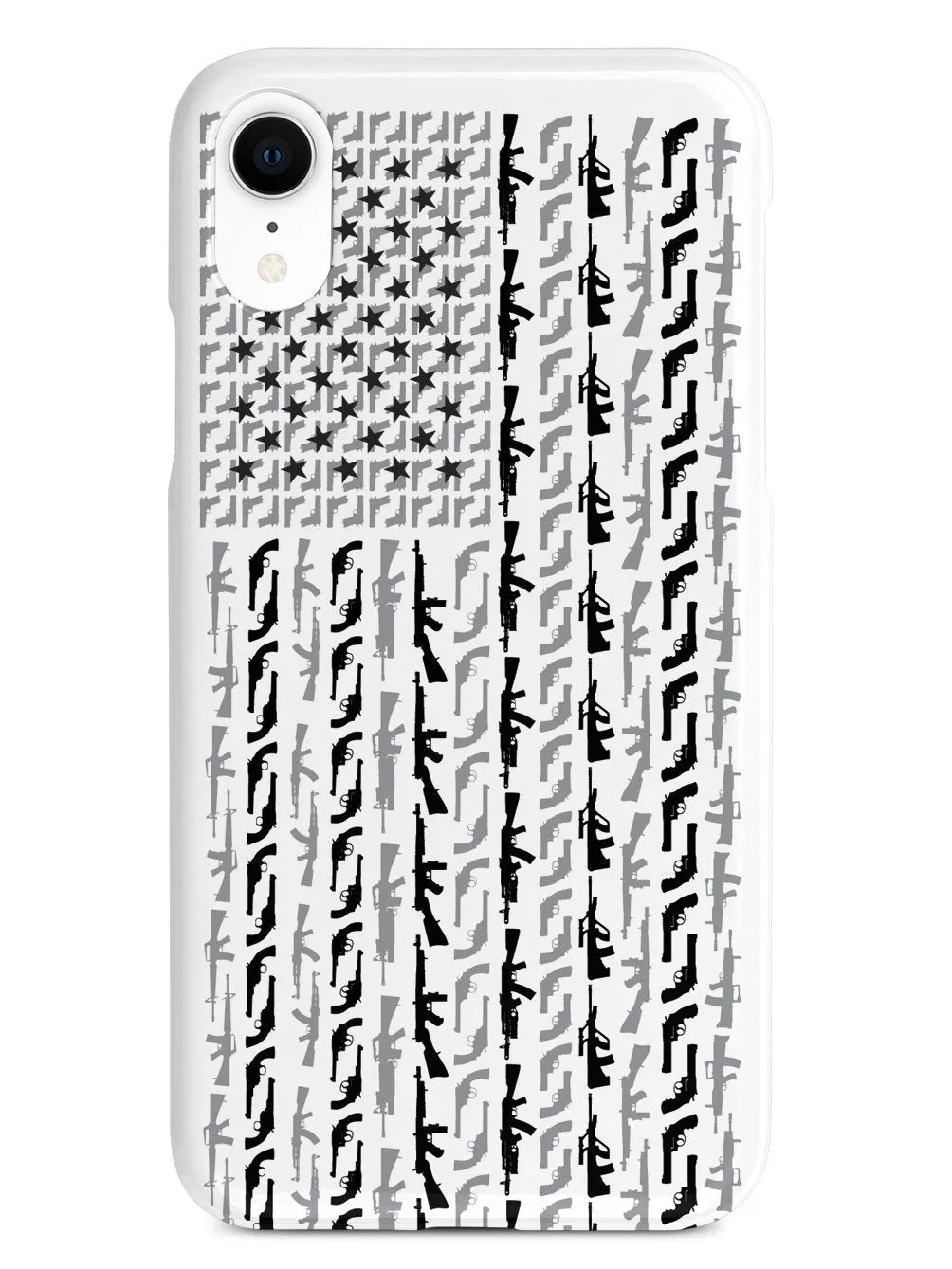 American Flag in Guns - Black and White Case