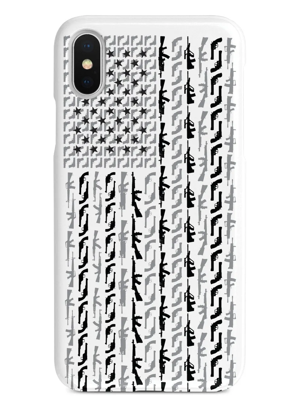 American Flag in Guns - Black and White Case