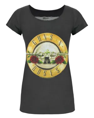 Amplified Guns N Roses Drum Women's Grey T-Shirt