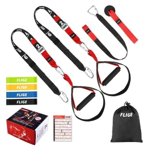 Bob and Brad Recommended Flige Suspension Trainer Resistance Training for Full Body Workout & Weight Training, Pull Up Assistance Bands for Home Gym (Brand New)