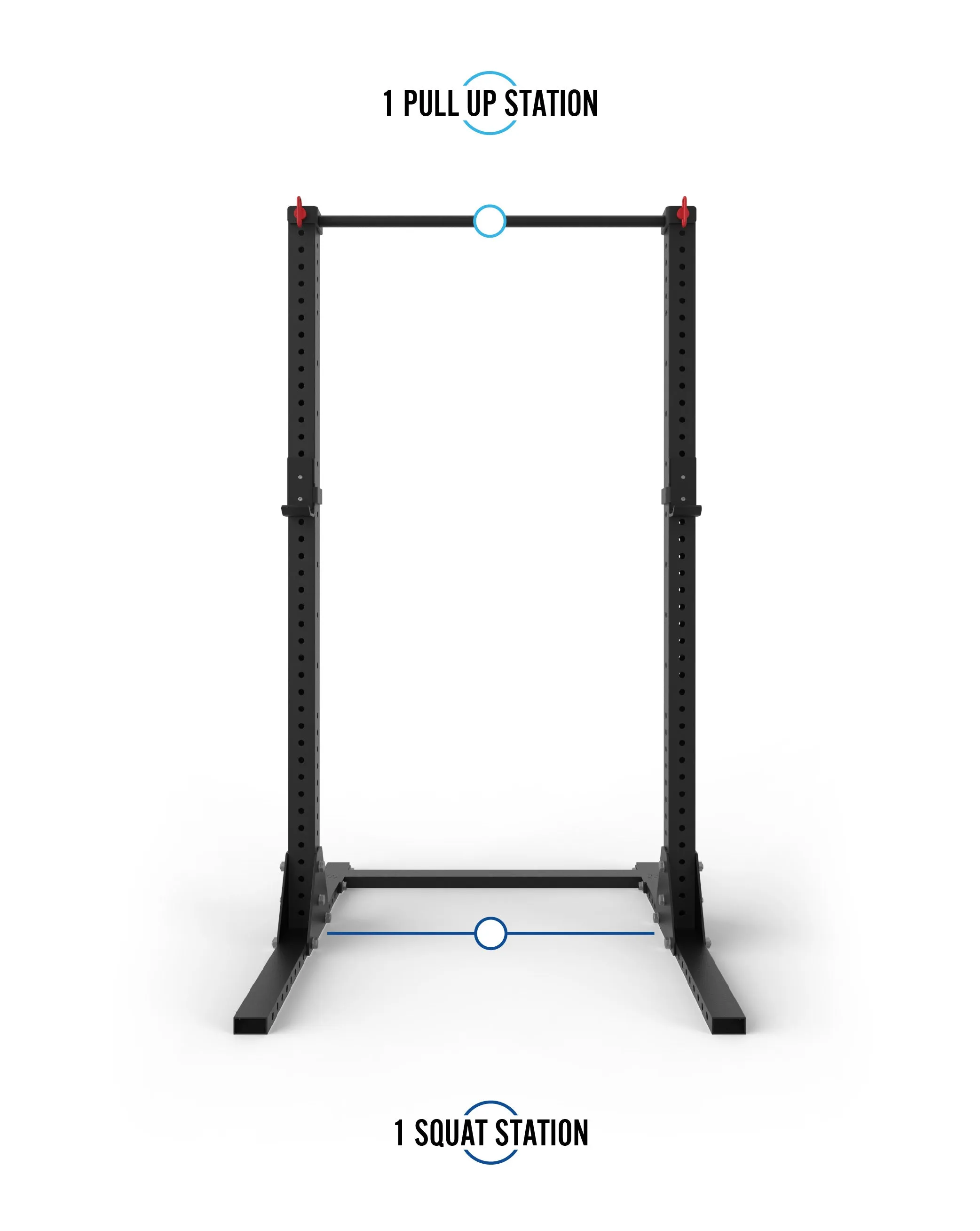 Bulldog Gear - MLSR2 2.21m Squat Rack With Adjustable Pull Up Bar