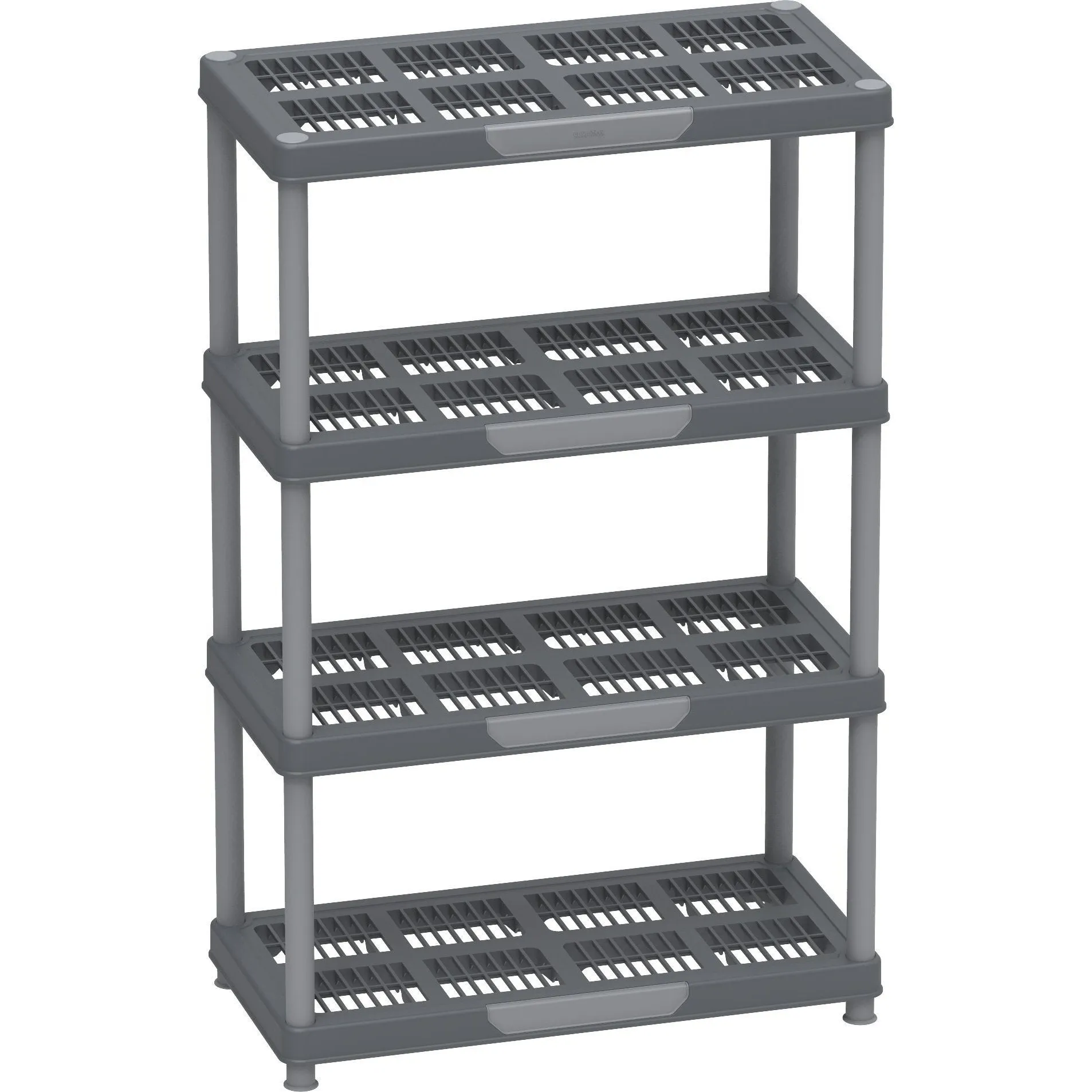 Duramax Plastic Heavy Duty Multipurpose Freestanding 4 Tier Shelving Rack