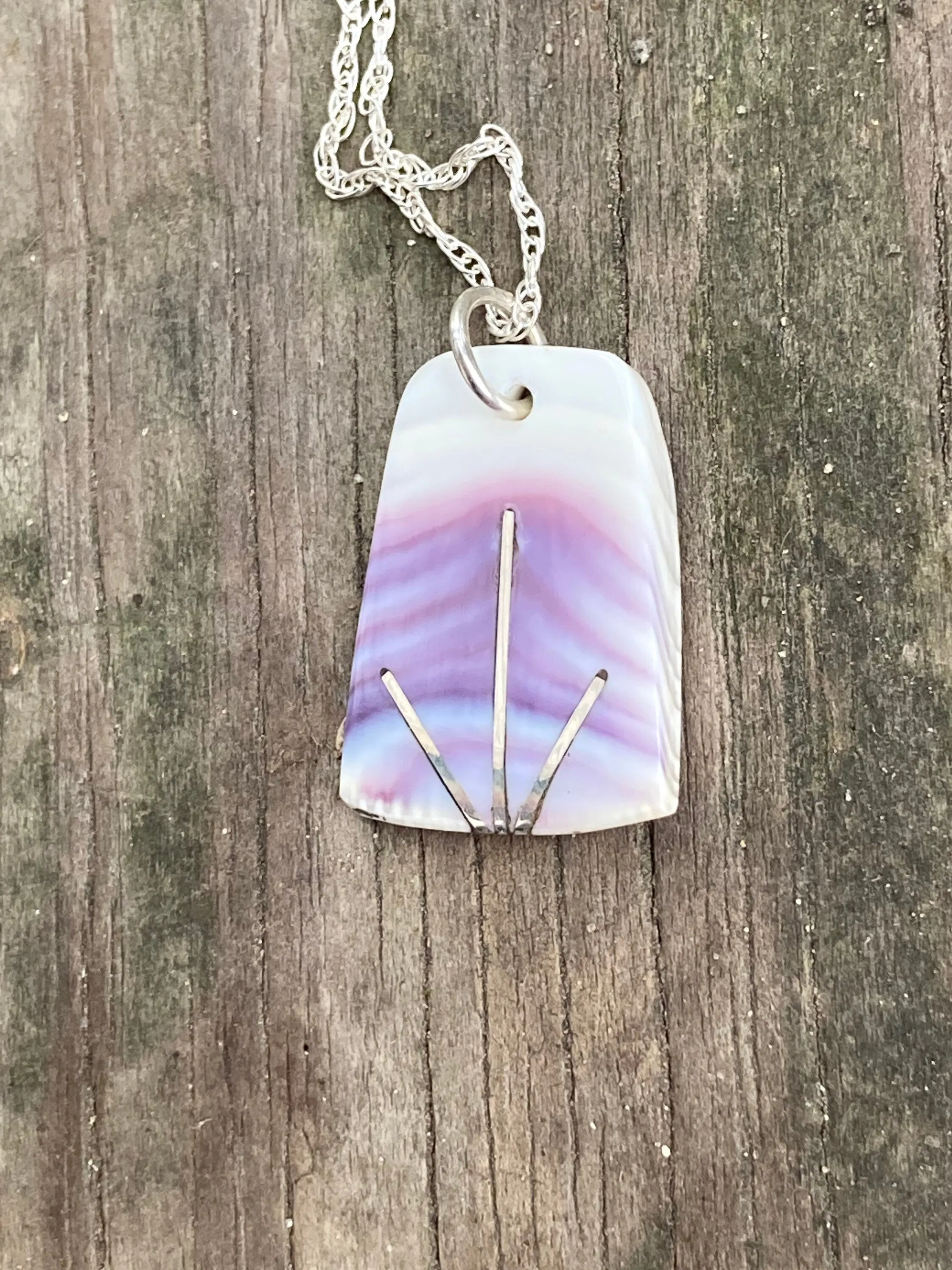 Evening horizon wampum necklace