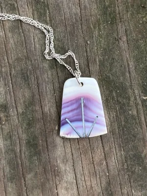 Evening horizon wampum necklace