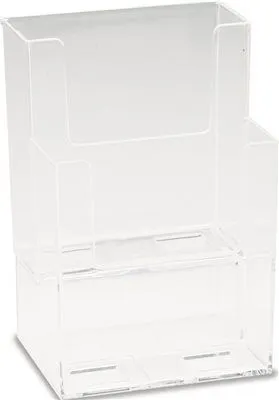 Extra-Deep Flat Back Display 2 Compartments 4-1/2W X 3-3/4D X 7H Clear