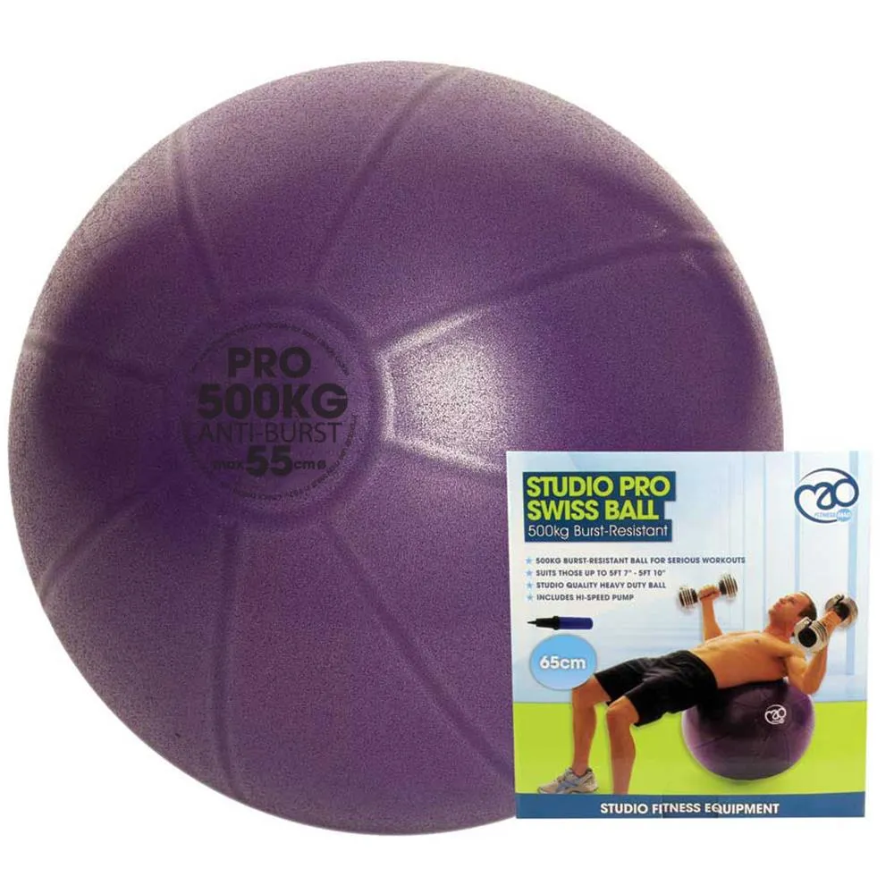 Fitness Mad Studio Pro 500kg Anti Burst Swiss Ball with Pump