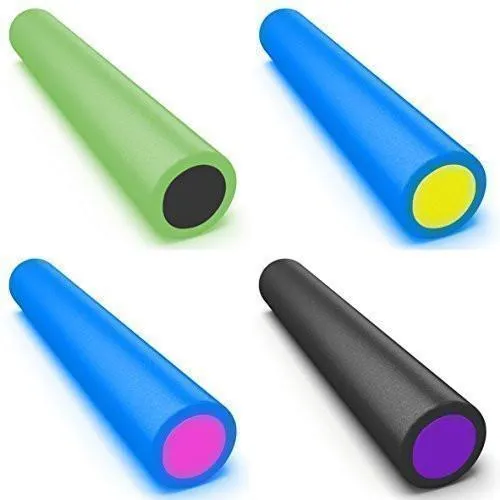 Foam Roller EPE Yoga Pilates - Blue/Yellow