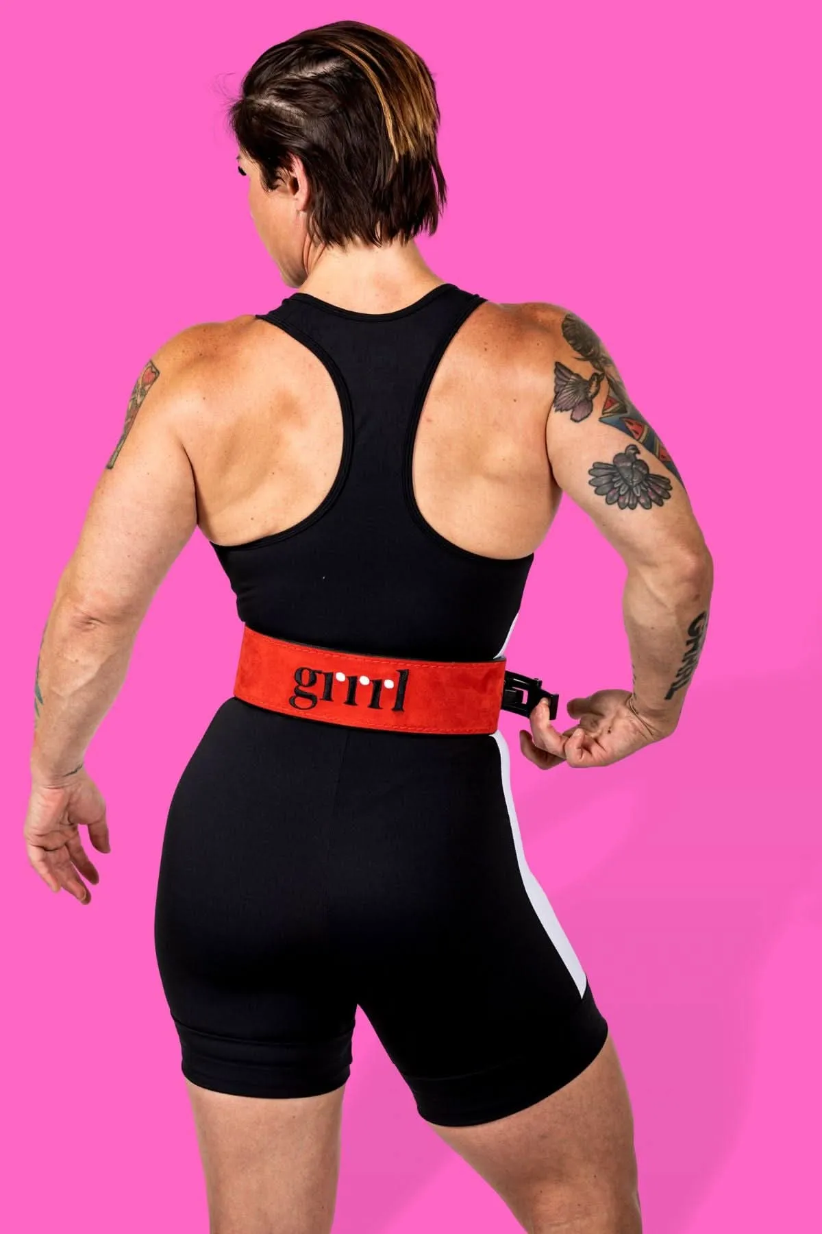 GRRRL Pioneer 3" Single 10mm Thick Double Suede Lever Power Lifting Belt