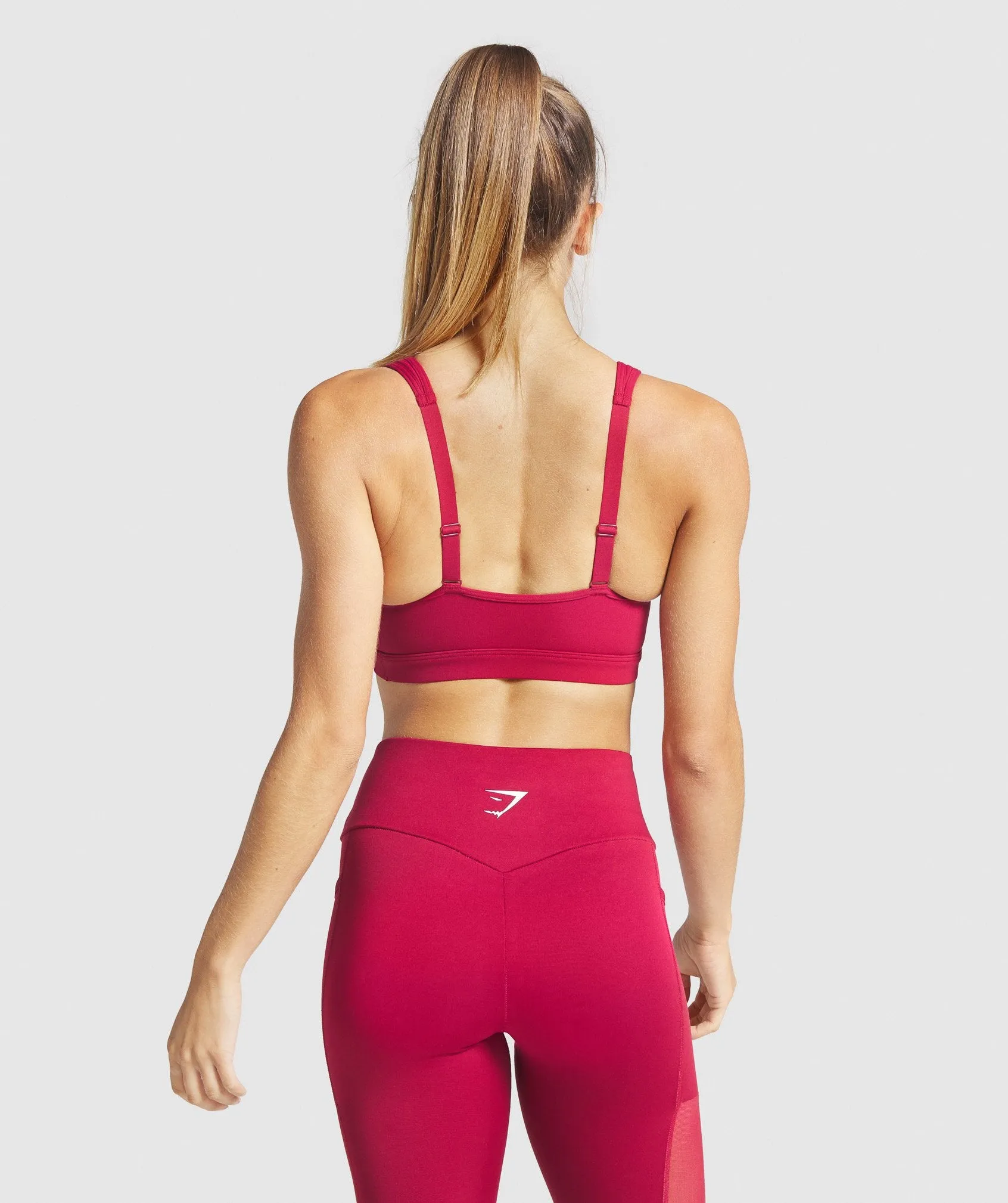 Gymshark Scoop Neck Training Sports Bra - Burgundy