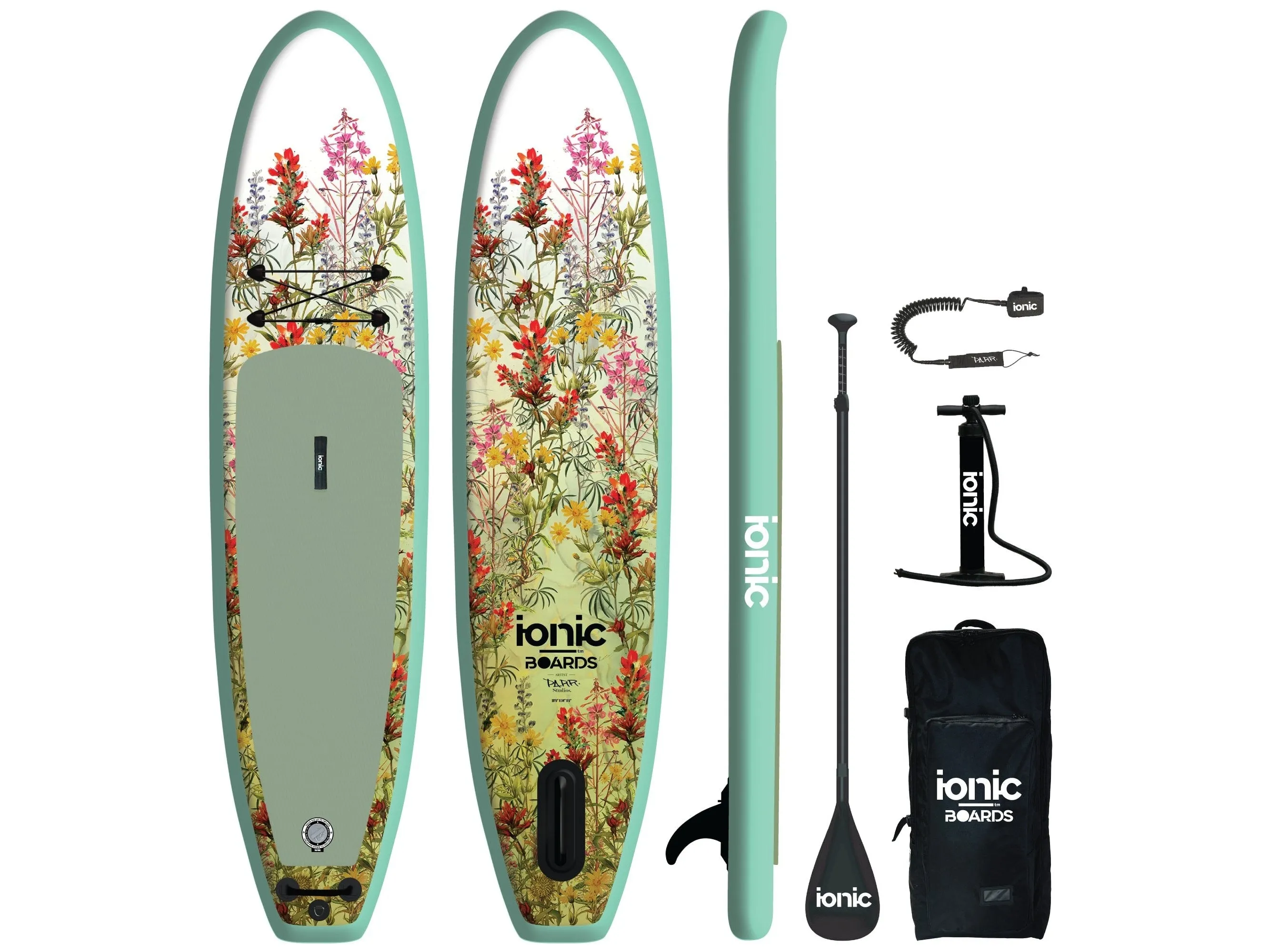 Ionic - Green Lotus - Yoga 10'6 Inflatable Paddle Board Package