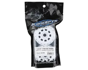 JConcepts 9-Shot Short Course Dirt Oval Wheels (2) (White) w/17mm Hex