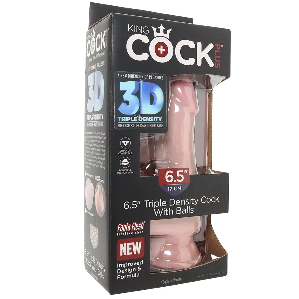 King Cock Plus Triple Density 6.5 Inch Ballsy Cock in Flesh