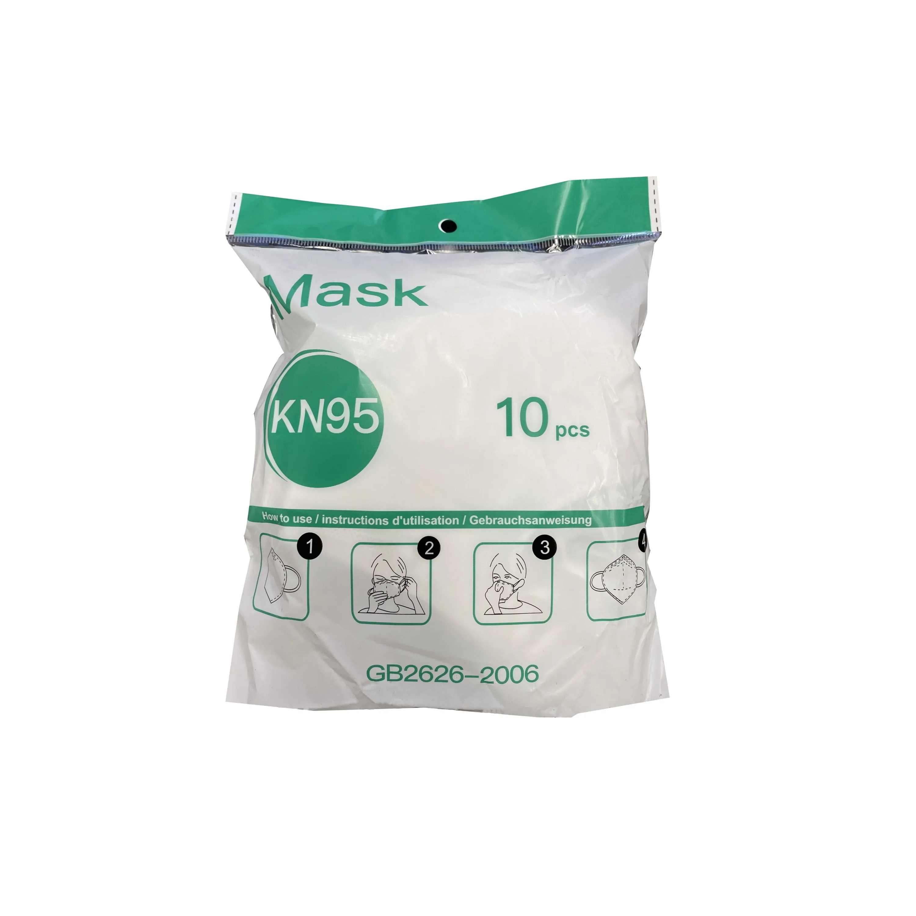 KN95 (N95 Equivalent Compliant) Surgical Disposable Mask Respirator - 10/Pack