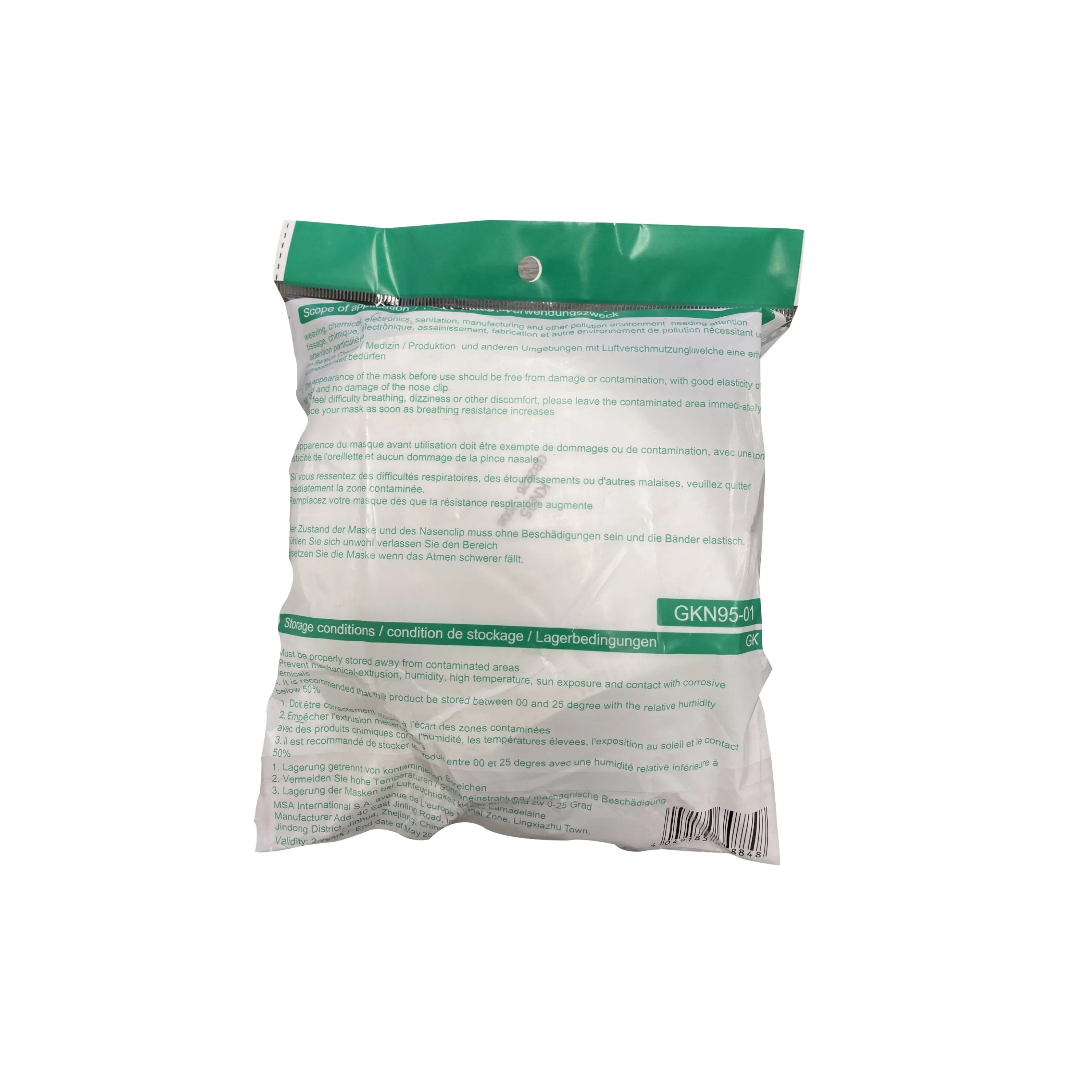 KN95 (N95 Equivalent Compliant) Surgical Disposable Mask Respirator - 10/Pack