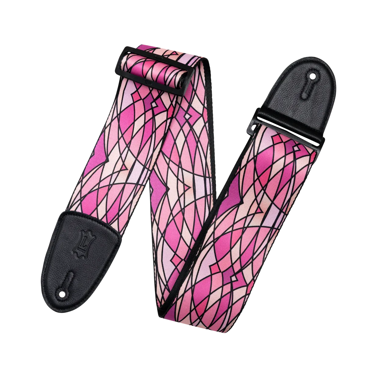 Levy's 3" Stained Glass Guitar Strap, Pink