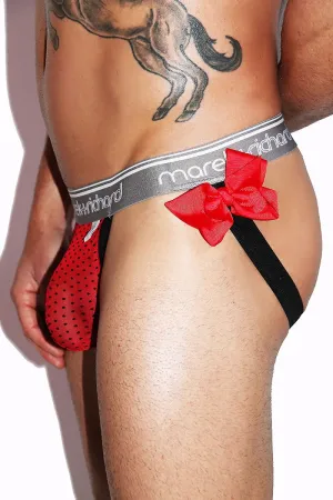 Lolita Bow Mesh Jockstrap-Red