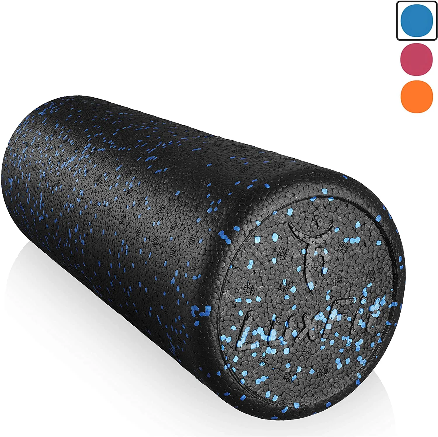 LuxFit Foam Roller, Speckled Foam Rollers for Muscles '3 Year Warranty' with Free Online Instructional Video Extra Firm High Density for Physical Therapy, Exercise, Deep Tissue Muscle Massage