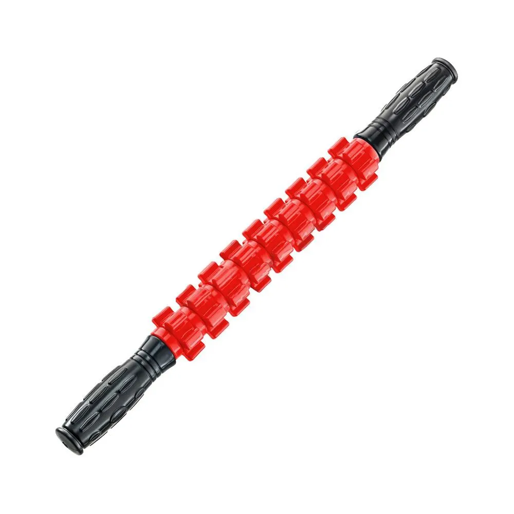 Massage Stick Roller 9 Trigger Point Rollers- Red/Black