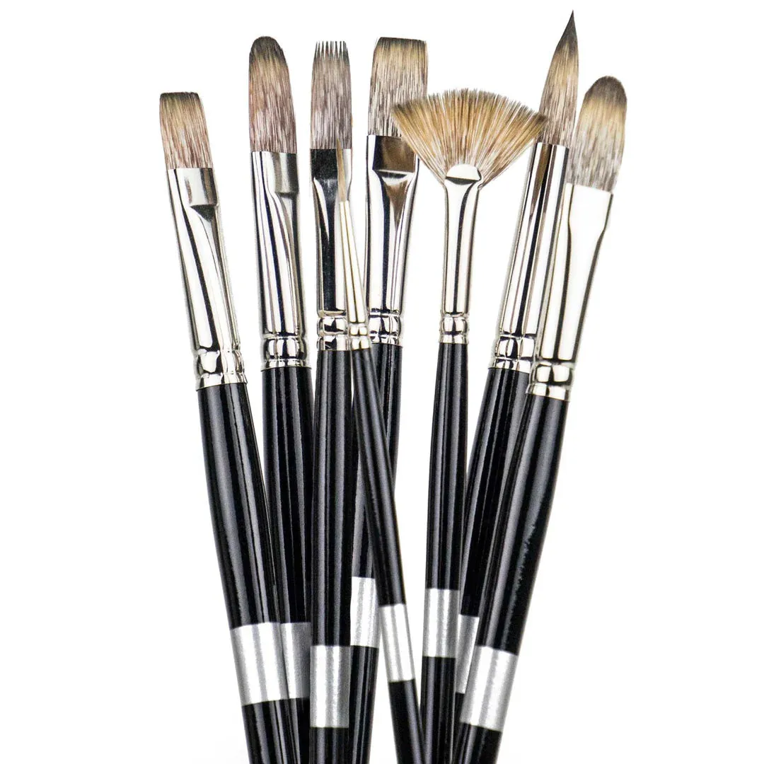 PANART MONGOOSE SYNTHETIC LH BRUSH SET R-8,12 F-6,10