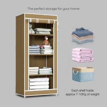 ROBMOB Multipurpose Use 10 Inch 4 Layer Shoe Rack For Home & Adjustable Shelf| Chappal Stand| Beige, Metal