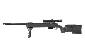 SA-CORE ™ S03 replica sniper rifle with scope and bipod - black