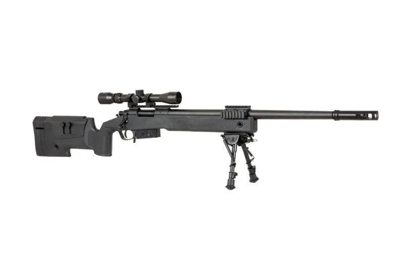 SA-CORE ™ S03 replica sniper rifle with scope and bipod - black