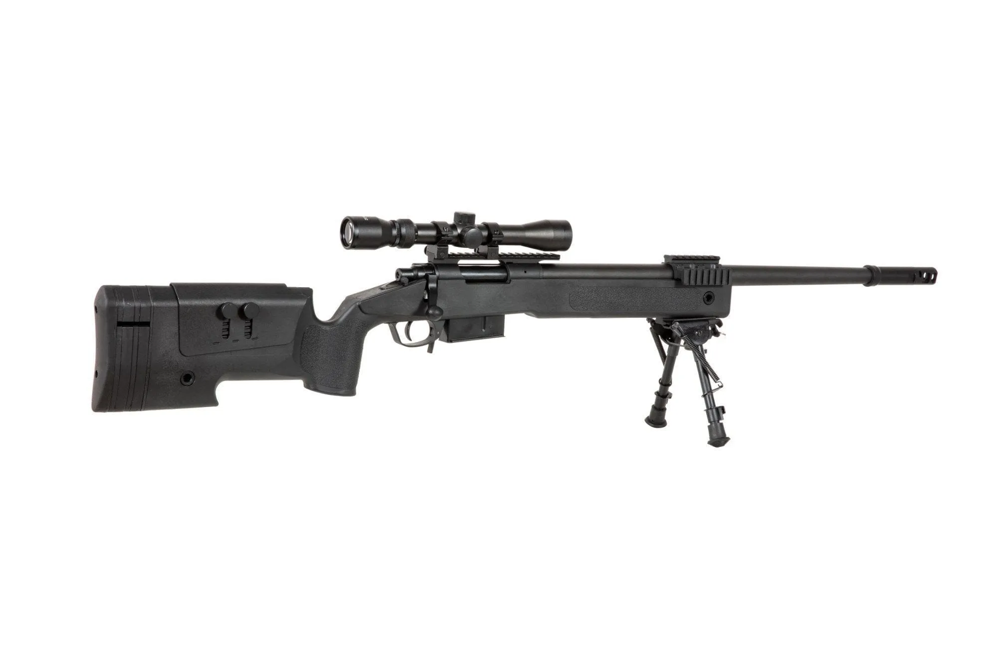 SA-CORE ™ S03 replica sniper rifle with scope and bipod - black