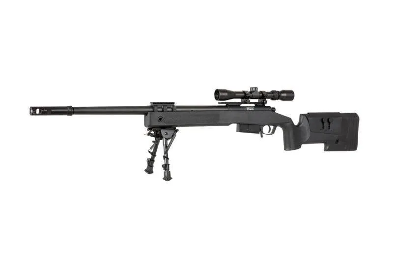 SA-CORE ™ S03 replica sniper rifle with scope and bipod - black