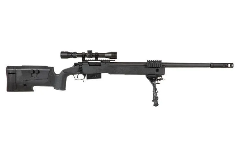 SA-CORE ™ S03 replica sniper rifle with scope and bipod - black