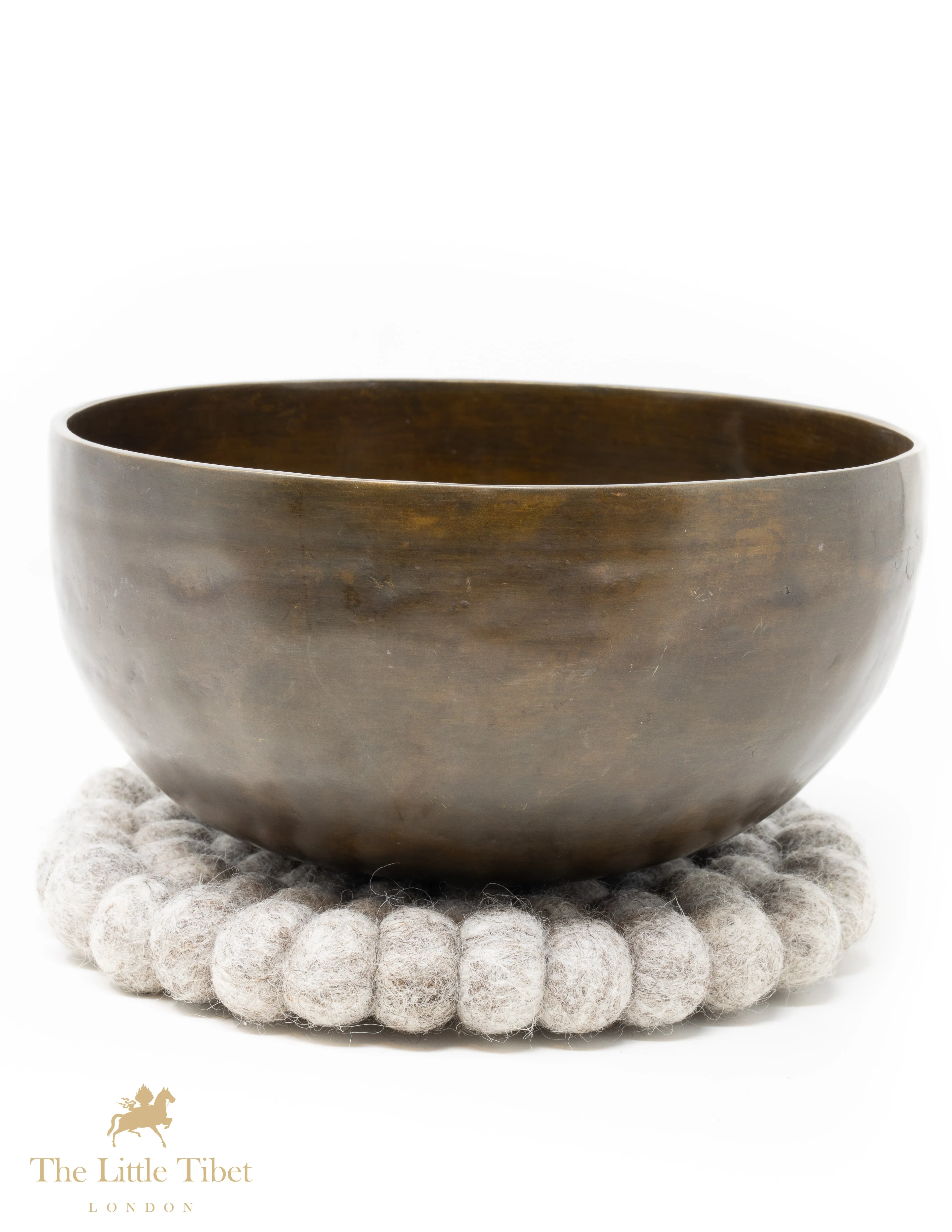 Singing Bowl Cushion - Light Grey Felt Ball Mat