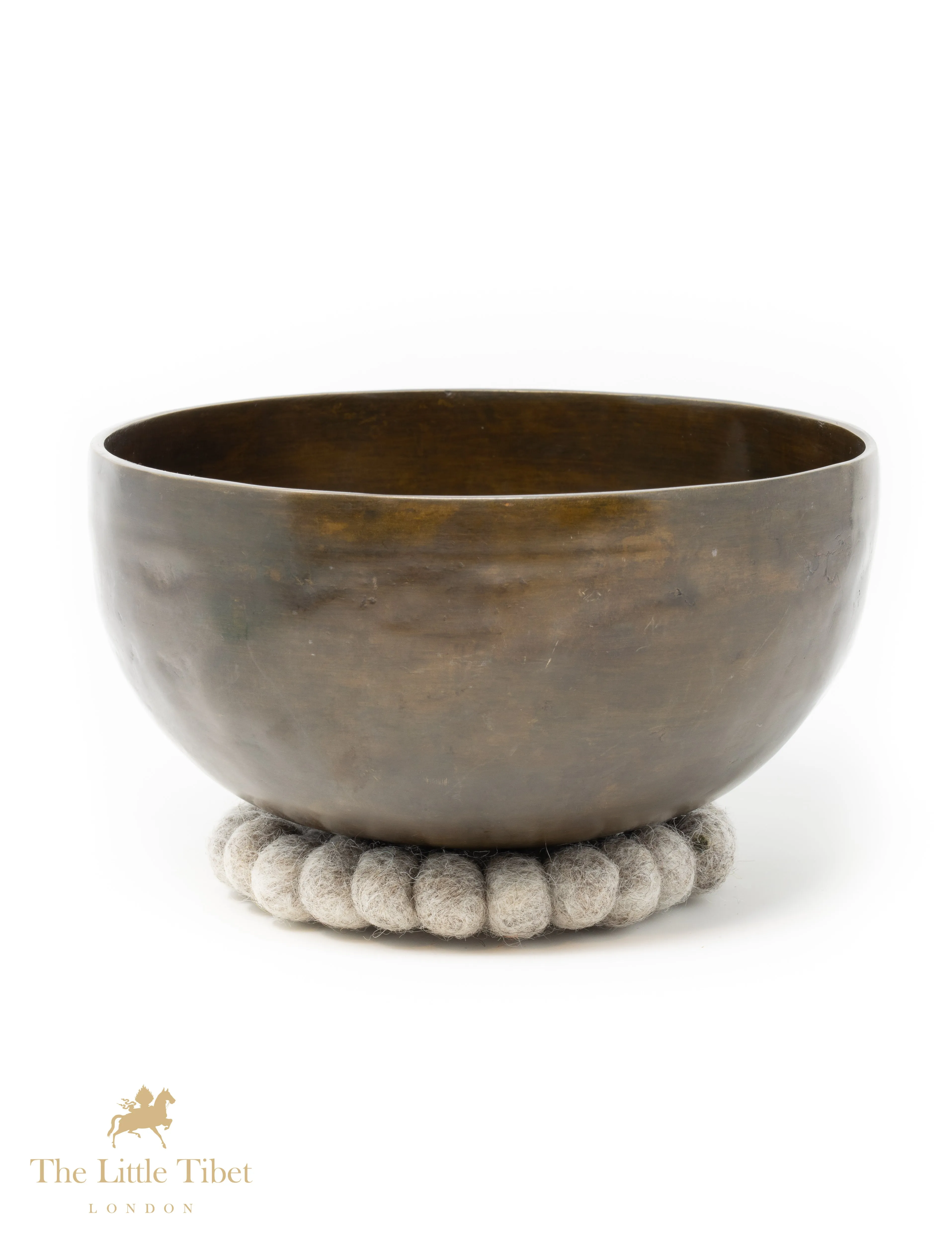 Singing Bowl Cushion - Light Grey Felt Ball Mat