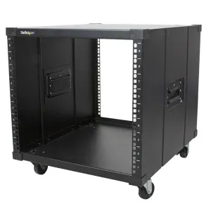 Startech.Com 9U Open Frame Rack With Wheels - 4 Post 23" Deep Portable Open Frame Cabinet For 19" Network, Data & Server