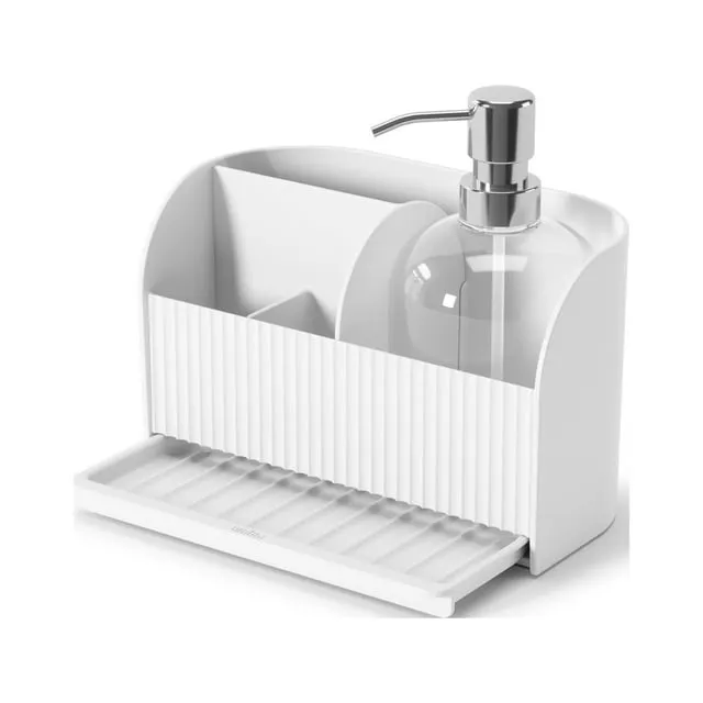 Umbra Sling Sink Caddy and Soap Pump – White