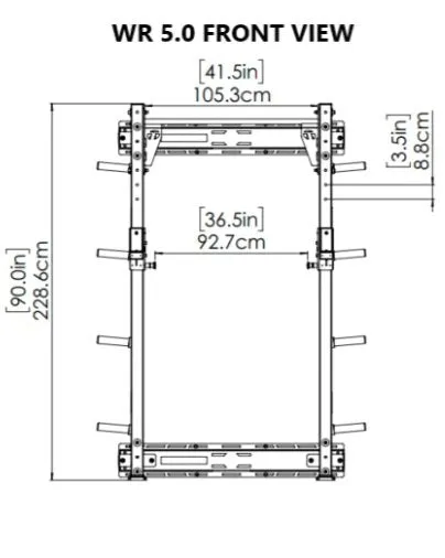 X-GYM Wall Rack 5.0 with Storage (Torque Fitness)